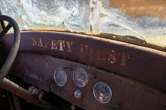 Civilian Conservation Corps (1933-1942) Truck Interior - Nelson, Nevada. © Eric Thome, 2024